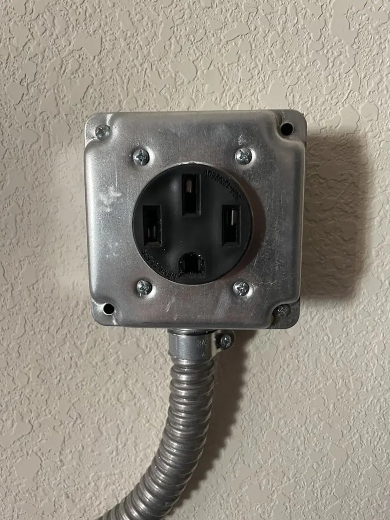 NEMA 14-50 outlet installed for Electrical Panel Upgrade in Encinitas